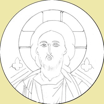 Ikonen Malkurs Vorzeichnung Christus Pantokrator