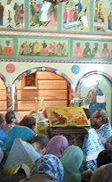 russische Friehofskirche, Blick auf die wunderschöne Altarwand