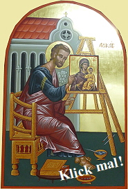 Ikone Apostel Lukas malt die erste Ikone