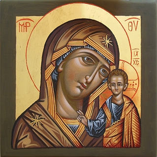 Gottesmutter von Kasan, 15x15 cm