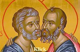 Heilige Petrus und Paul im Stil der kretischen Schule